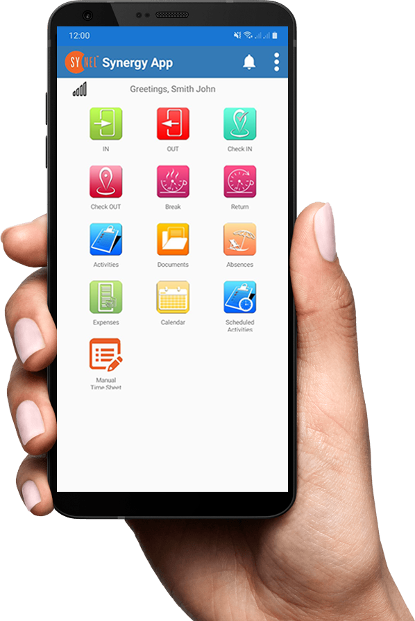 application smartphone système de pointage et de gestion des temps